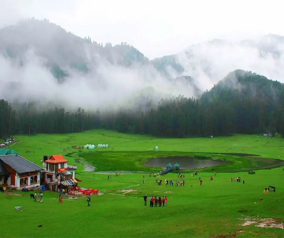 Khajjiar, a popular tourist destination near Dalhousie in Himachal Pradesh, India